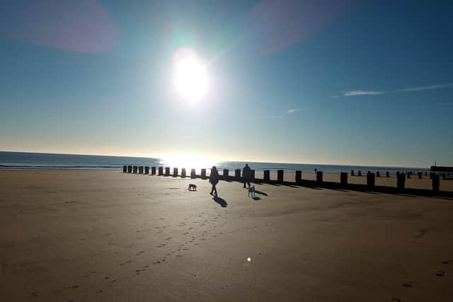 Marion Burne sent in this atmospheric beach photograph in the spring sunshine.