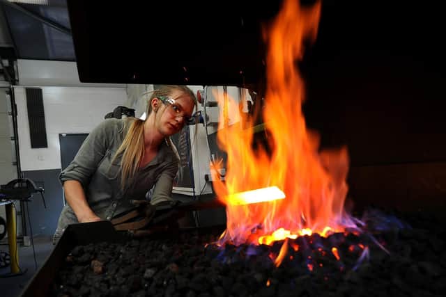 Blacksmith Katie Ventress.