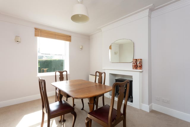 This dining room within the house could easily be used for another purpose within this versatile home.