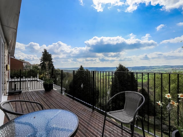 Enjoy warmer weather outdoors with views over stunning countryside....
