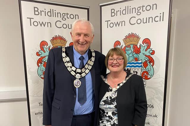 Bridlington Mayor, Councillor Mike Heslop-Mullens, and Mayoress Elaine Heslop-Mullens.