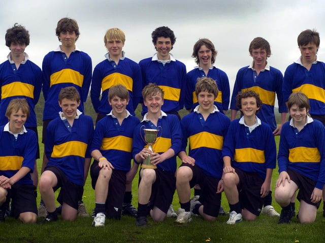 Caedmon School Year 9 football team win the Scarborough and District Cup. Pictured, not in order, Liam Wilson, Paul Wilson, Sam Leadley, Ryan Muscroft, Jack Henshaw, Conner Clennan, Matthew Dudman, James Lillis, Ryan Broll, Joe Hugill, Robert Seaton, Chris Millson, Jack Jordan and Dale Miller.