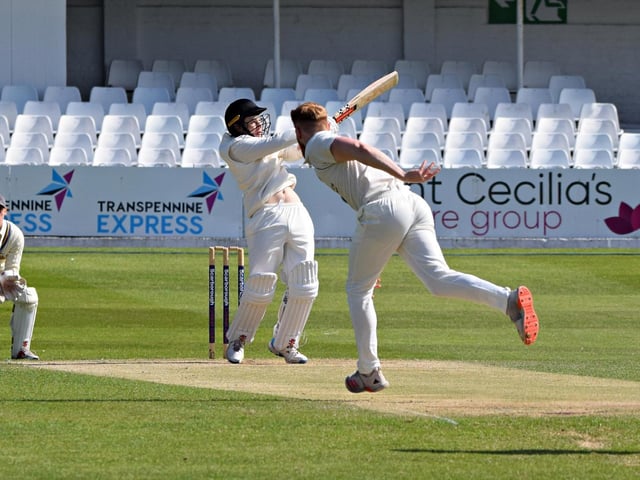 Scarborough Cricket Club batsman Duncan Brown v Driffield Town Cricket Club