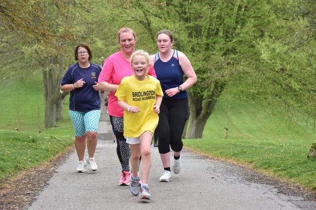 A young Bridlington Road Runner sets the pace