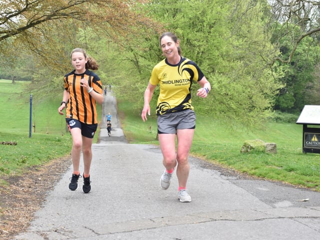 A Bridlington Road Runner enjoys the Sewerby Parkrun