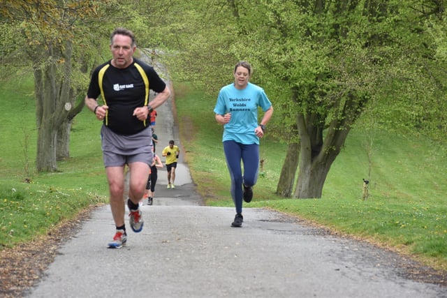 Tackling a hilly section at Sewerby Parkrun