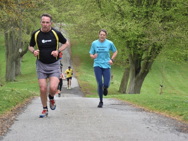 Tackling a hilly section at Sewerby Parkrun