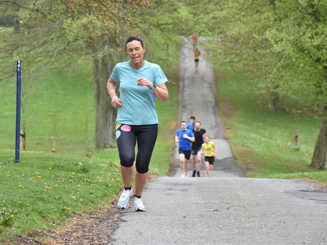 Tackling a hilly section at Sewerby Parkrun