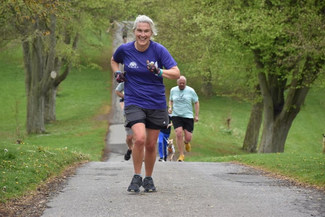 This runner is all smiles at the Sewerby Parkrun