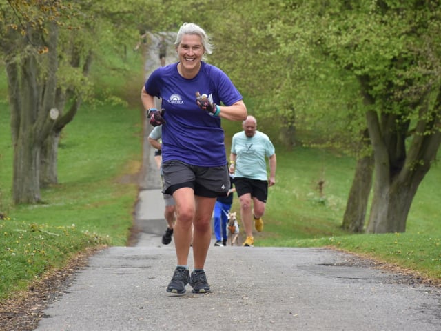This runner is all smiles at the Sewerby Parkrun