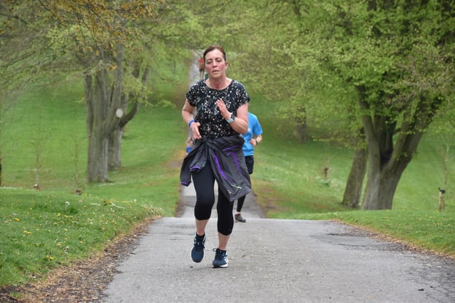 Tackling a hilly section at Sewerby Parkrun