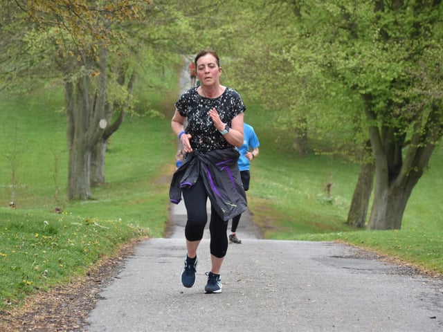 Tackling a hilly section at Sewerby Parkrun