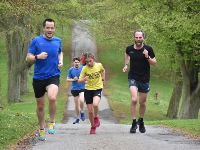 Working hard to get up the hilly section at Sewerby Parkrun