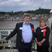 Labour team Eric Broadbent, with Liz Colling and Tony Randerson at the Scarborough count at The Spa Ocean Rooms.
picture: Richard Ponter (ref: count ww)