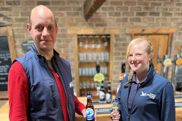 Alex Balchin and Libby Barmby look forward to a beer and whisky event