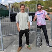 Campaigner Ryan Swain, right, at the refurbished skate park in Malton.