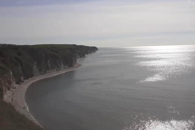 This sweep of coastline near Flamborough’s South Landing was sent in by Gary Sollitt.