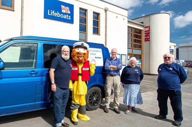 David Holdsworth, who is a Yorkshire based retiree, made Bridlington his 177th stop of his epic journey around the UK on Thursday, April 5 as part of his quest to visit every RNLI station on the UK’s mainland. Photo Mike Milner