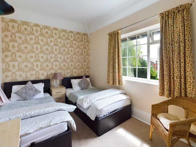 One of the many bedrooms within the house