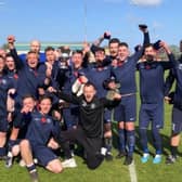 Bridlington Sports Club celebrate their cup final win