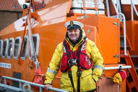 Coxswain Howard Fields is delighted that the Birmingham 2022 Queen’s Baton Relay will visit Whitby RNLI. Pic: RNLI/Ceri Oakes