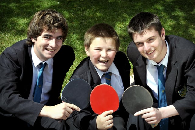 Scalby School 'C' team members Will Osland, left, Matthew Whilde and Ben Watkinson, win the Division Four title in table tennis league.