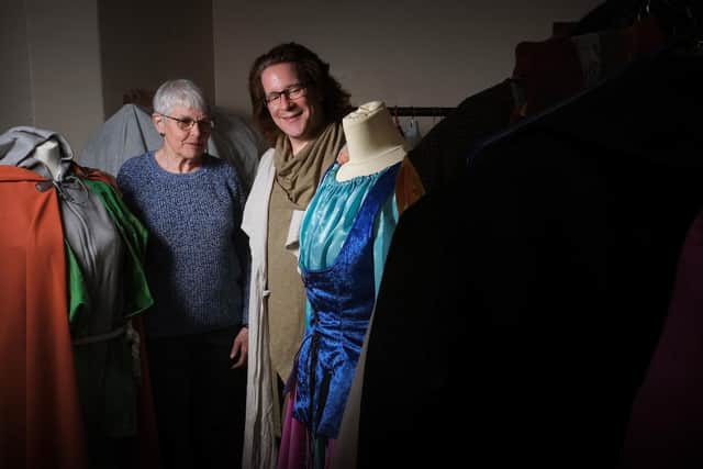 Director of the Hunchback of Notre Dame Alex Weatherhill with wardrobe mistress, costume designer and maker Betty Melbourne