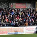 Boro fans cheer on their team against FC United of Manchester