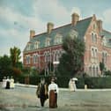 This colourised postcard shows the former St Anne’s Convalescent Home. Postcard courtesy of Aled Jones
