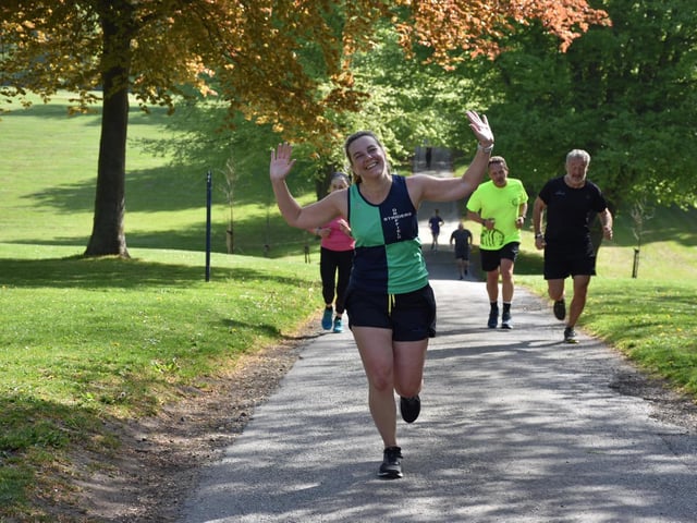 A Driffield Striders athlete at Sewerby Parkrun