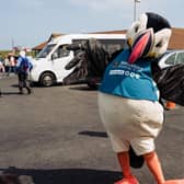 Visitors receive a warm welcome at the Puffin Festival at Flamborough. Image courtesy of O’Hara Photography