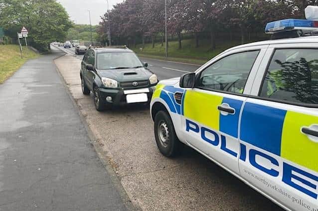 The Toyota was seized after being stopped by police.