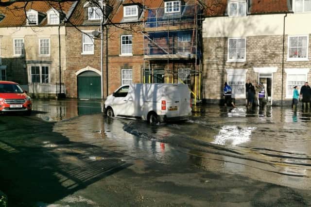 Flooding in Malton in 2021.