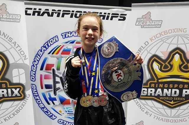 WKO European Championship glory for Scarborough-based 10-year-old deaf kickboxer Limerick Goodwin
