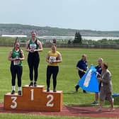 Jenna Wheatman, right, was a silver medalist at the Yorkshire Track and Field Championship