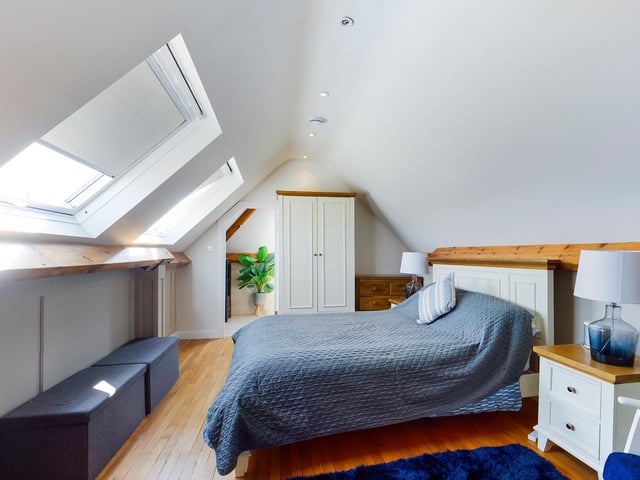 A double room of character with skylight windows.