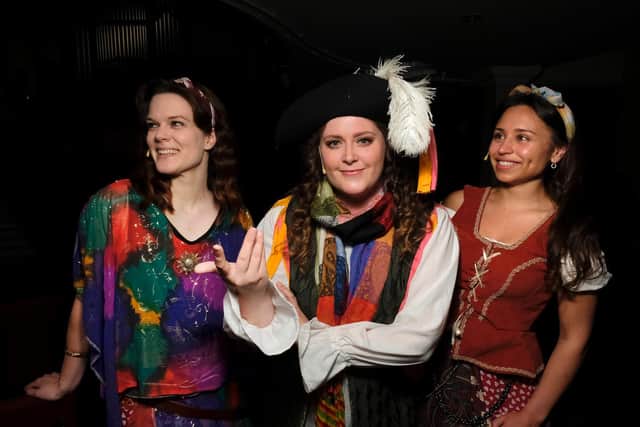 Erin Russ, Amy Hunter and Alex Asquith in The Hunchback of Notre Dame at Queen Street Methodist Central Hall