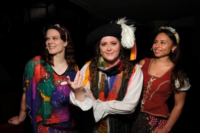 Erin Russ, Amy Hunter and Alex Asquith in The Hunchback of Notre Dame at Queen Street Methodist Central Hall