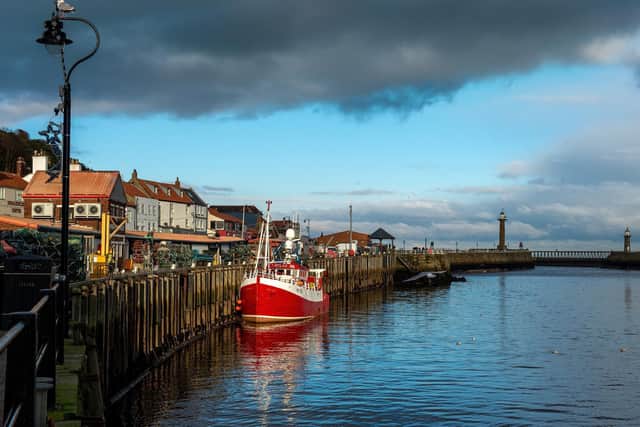 Some of the flotilla sailed from Whitby Harbour