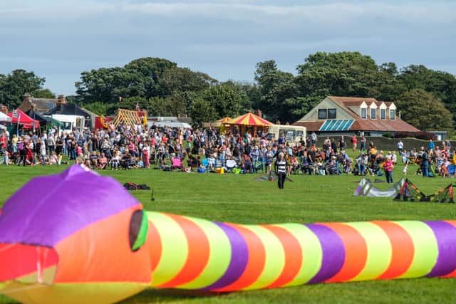 The festival attracts thousands of visitors who come to see some of the world’s largest inflatable kites take to the skies.