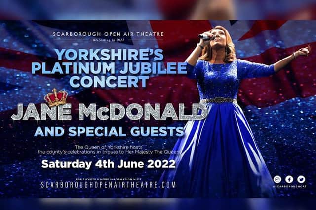Jane McDonald will perform at Yorkshire's Platinum Jubilee Concert