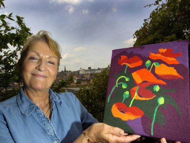 Diane Gilder from Whitby has produced a book of poetry and pictures of her darnings and wall hangings.