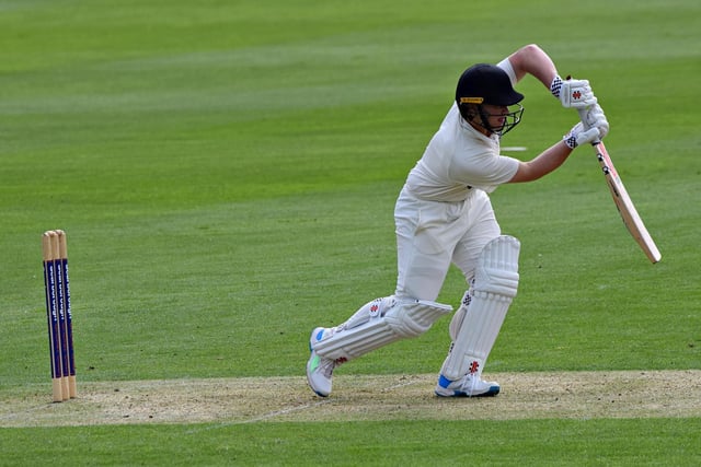 Duncan Brown on the front foot for hosts Scarborough CC against Castleford