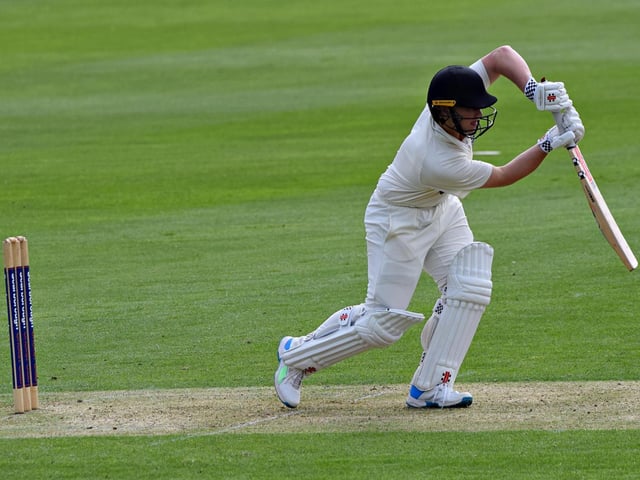 Duncan Brown on the front foot for hosts Scarborough CC against Castleford