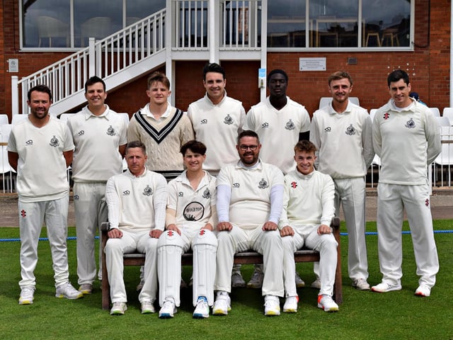 Scarborough CC's first team before the home win against Castleford CC
Photos by Simon Dobson