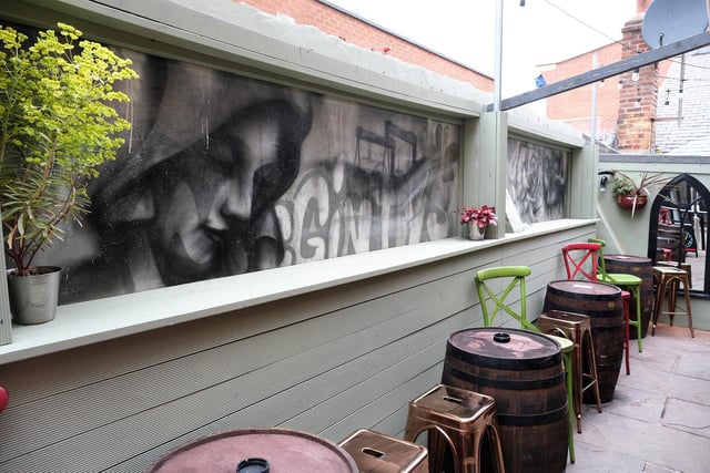 There is more art work in the beer garden, which has also undergone a transformation.