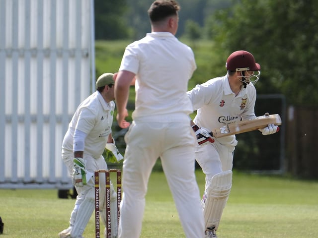 Staxton in batting action