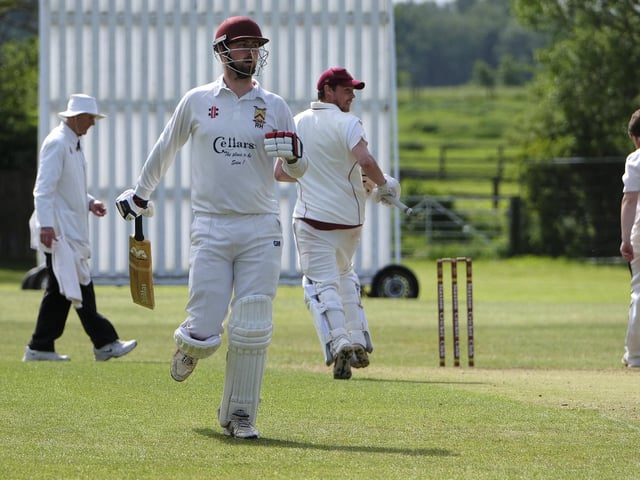 Staxton CC batsmen take a single