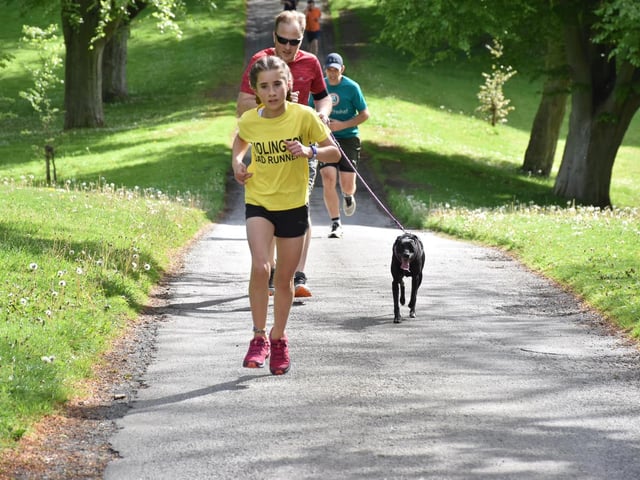 A Bridlington Road Runners junior in action at the Sewerby Parkrun