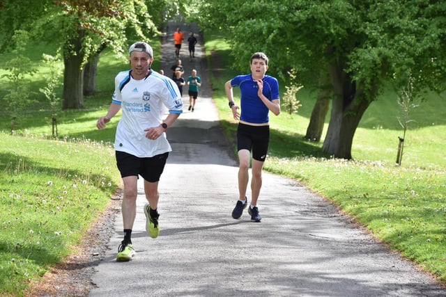 Bridlington's Micah Gibson, right, in action at Sewerby Parkrun
